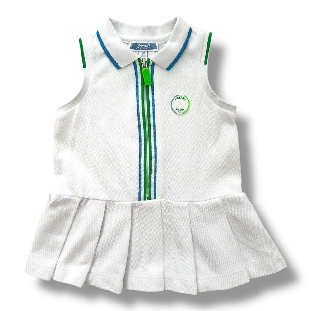 Jacadi | Sleeveless Pique Tennis Inspired Baby Dress (6 mos) 🎾